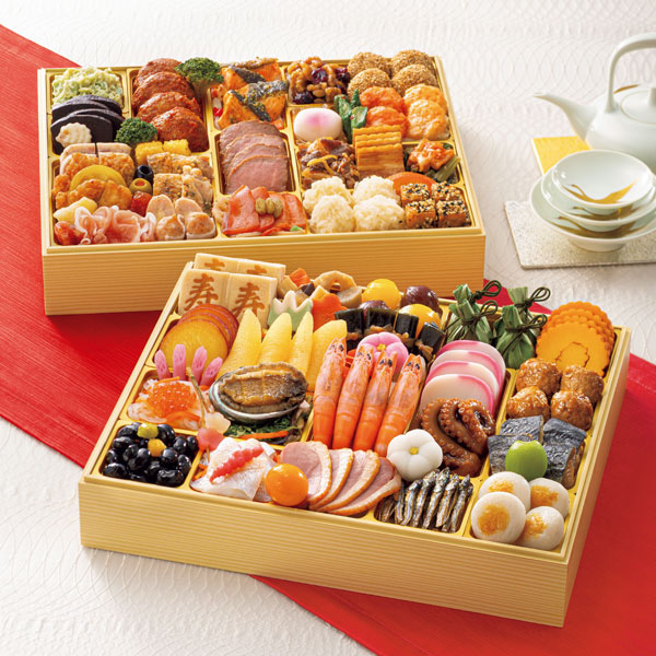 イオン トップバリュ 和洋中特大二段重「饗宴」(77品目・4〜5人前)