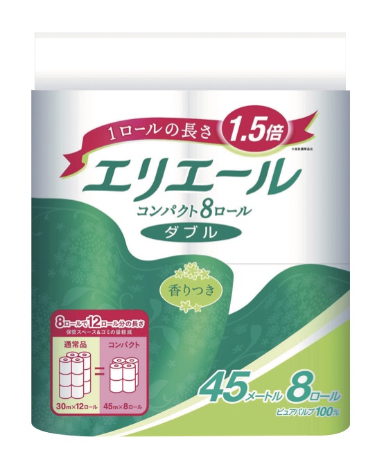 エリエール トイレットティシュー コンパクト ダブル（64ロール）