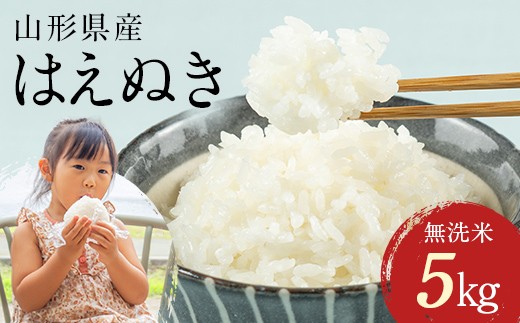 山形県西川町 はえぬき 無洗米 5kg