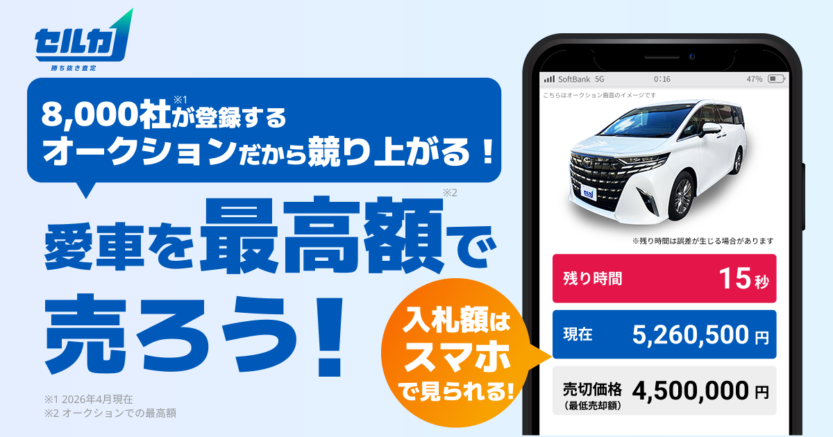 セルカ(中古車オークション一括査定)